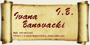 Ivana Banovački vizit kartica